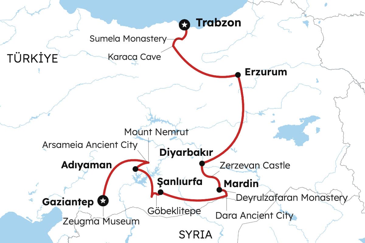 Itinerary map