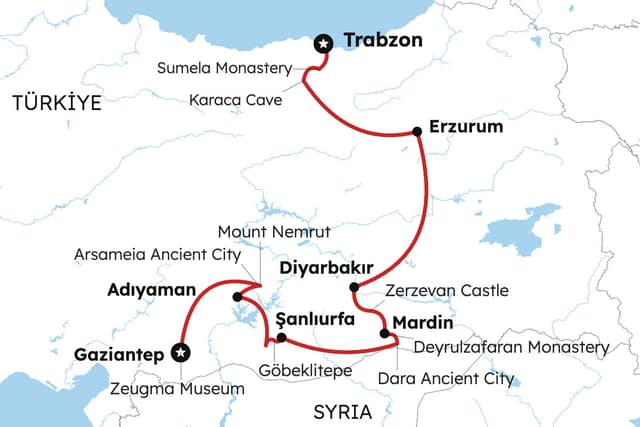 7-Day Private Eastern Turkey Tour from Trabzon